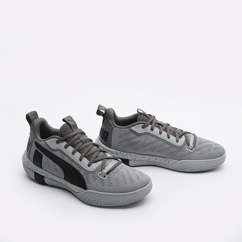 мужские серые баскетбольные кроссовки PUMA Legacy Low 19360101 - цена, описание, фото 2